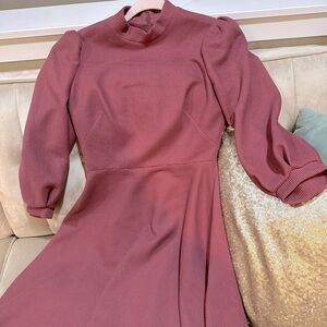Elegant Burgundy Women's Dress